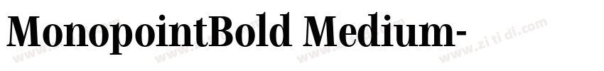MonopointBold Medium字体转换